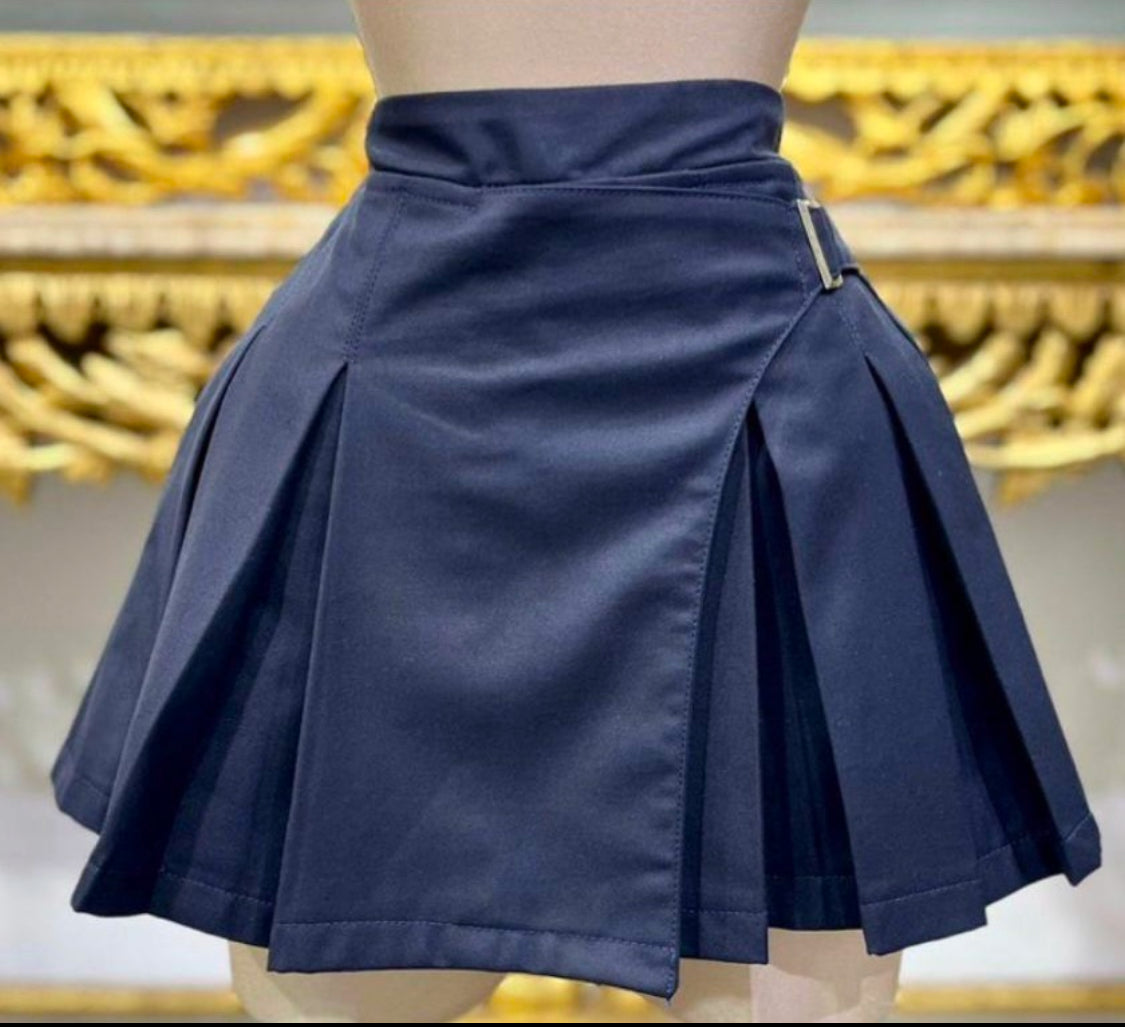 Falda corta azul