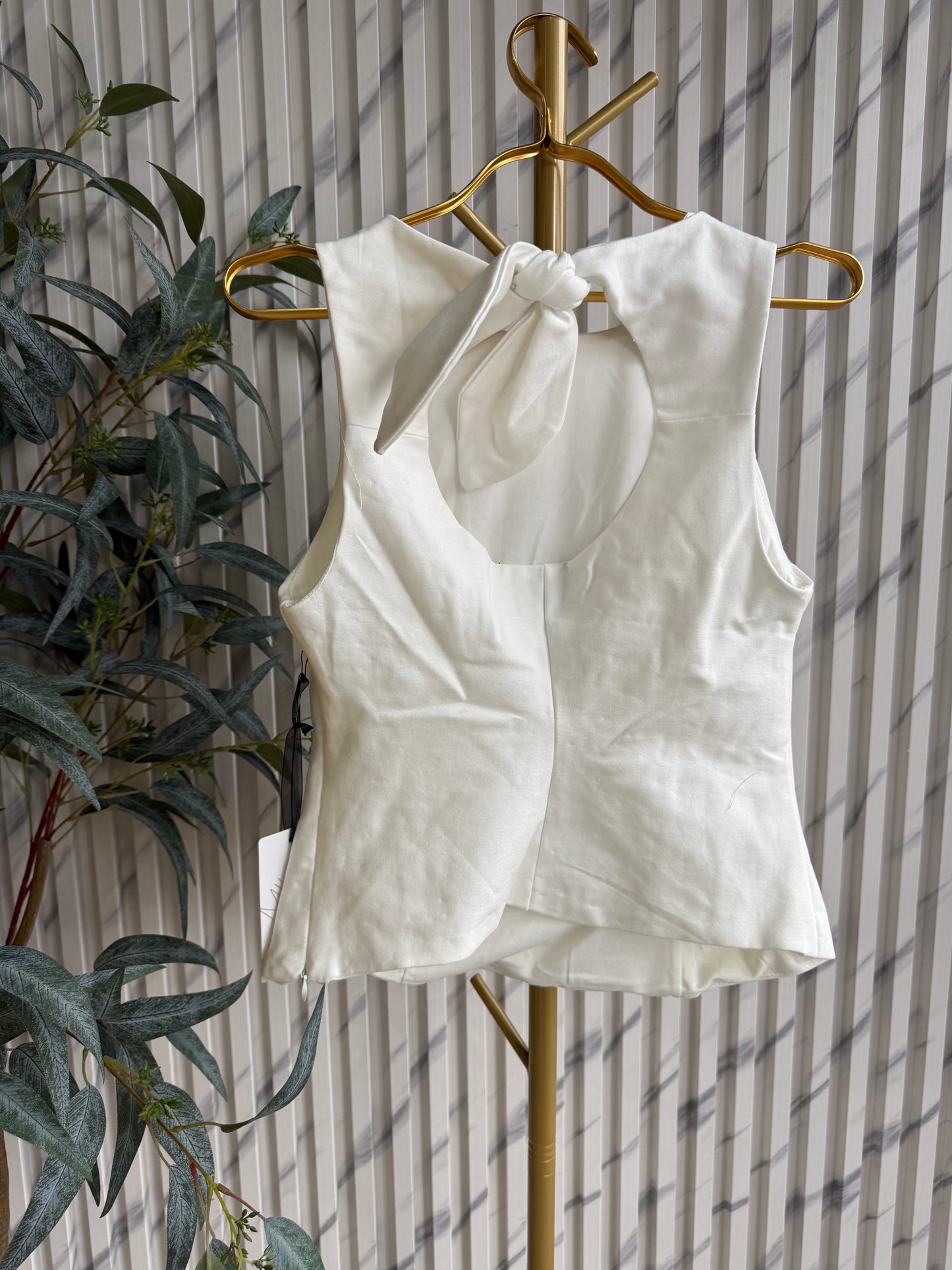 Blusa Ivory Chic Bow
