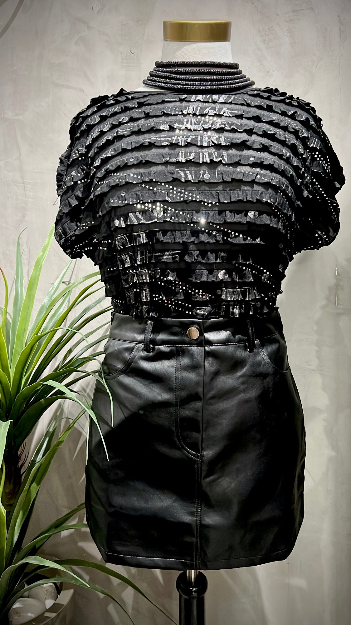 Blouse Silver&Black