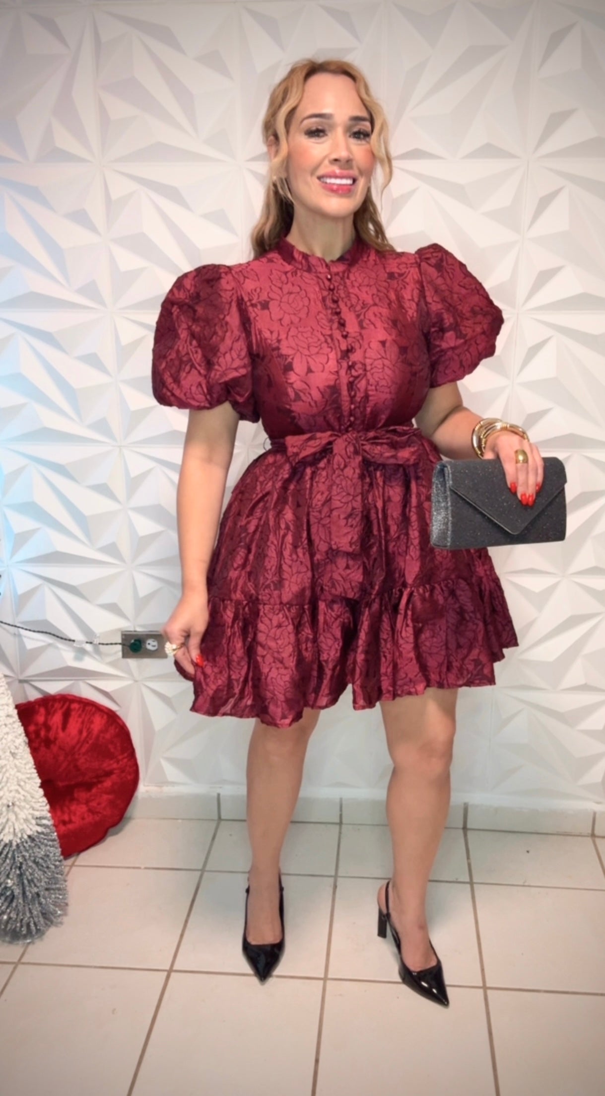 Princess Dress Burgendy