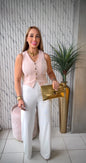 Ivory Luxe Wide Leg Pants