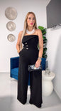 Jumpsuit silver Black
