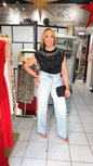 Blusa con brillos