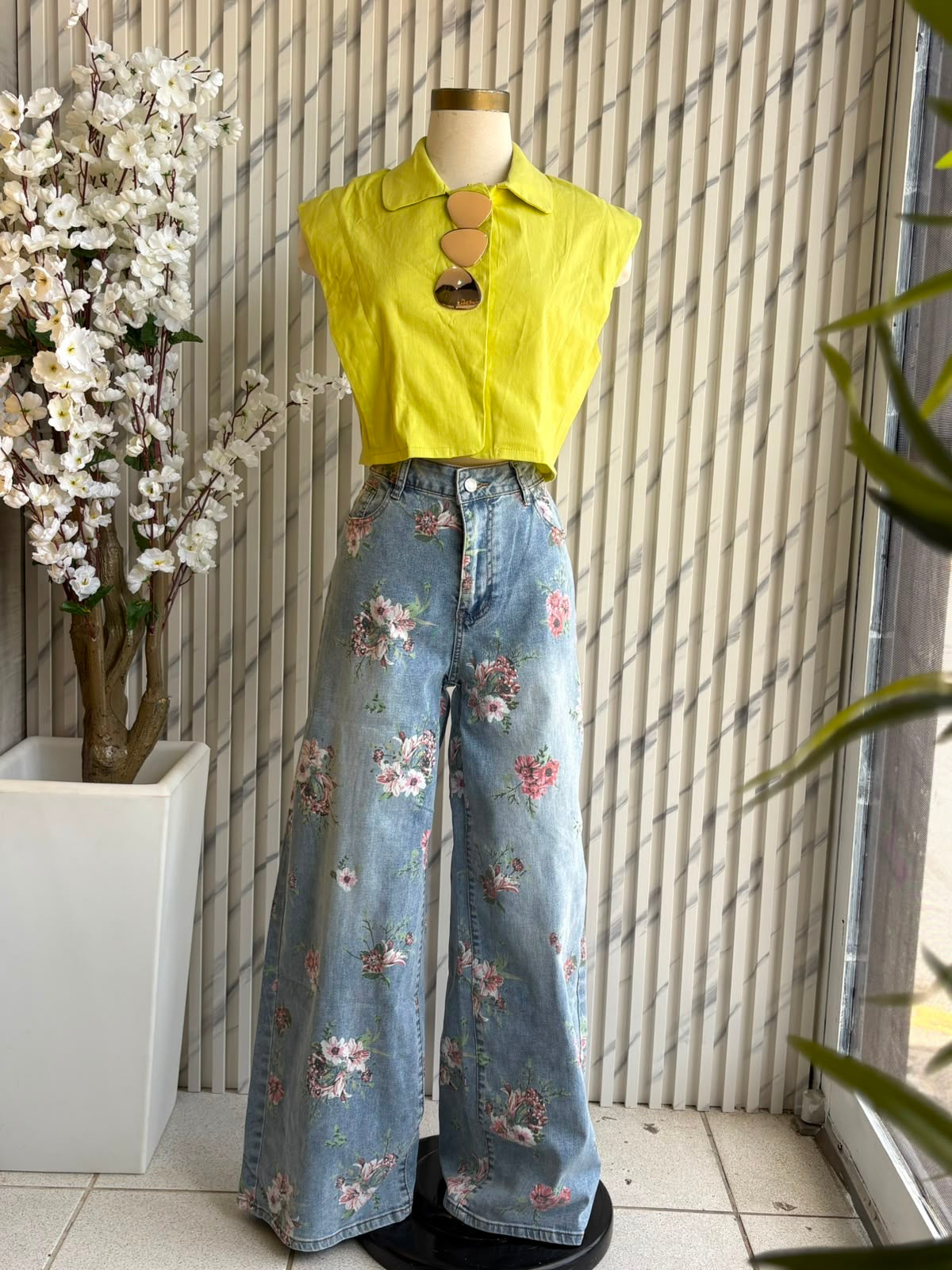 Golden Accent Crop Top