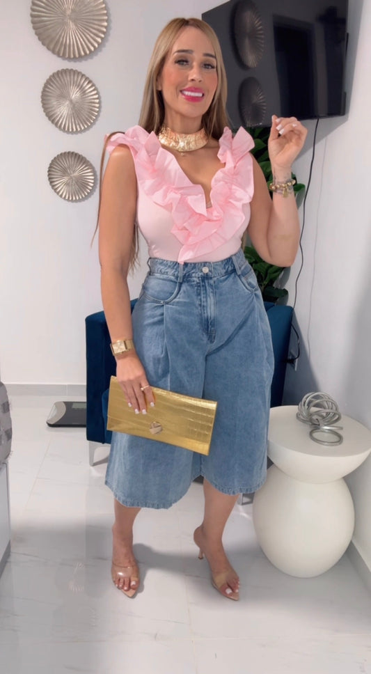 Palazzo Denim Chic