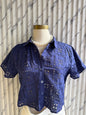 Blusa Eyelet Elegance Navy