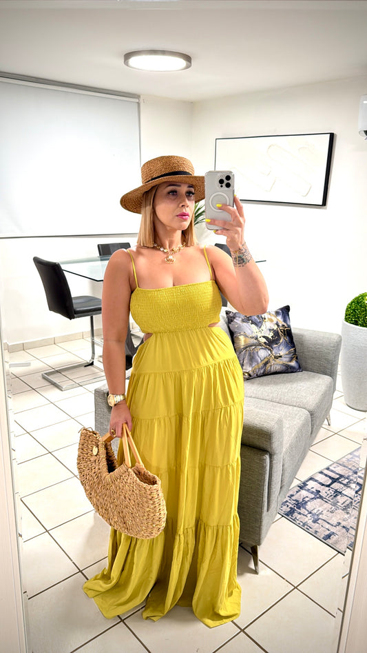 Strapped cut out Maxi Dress